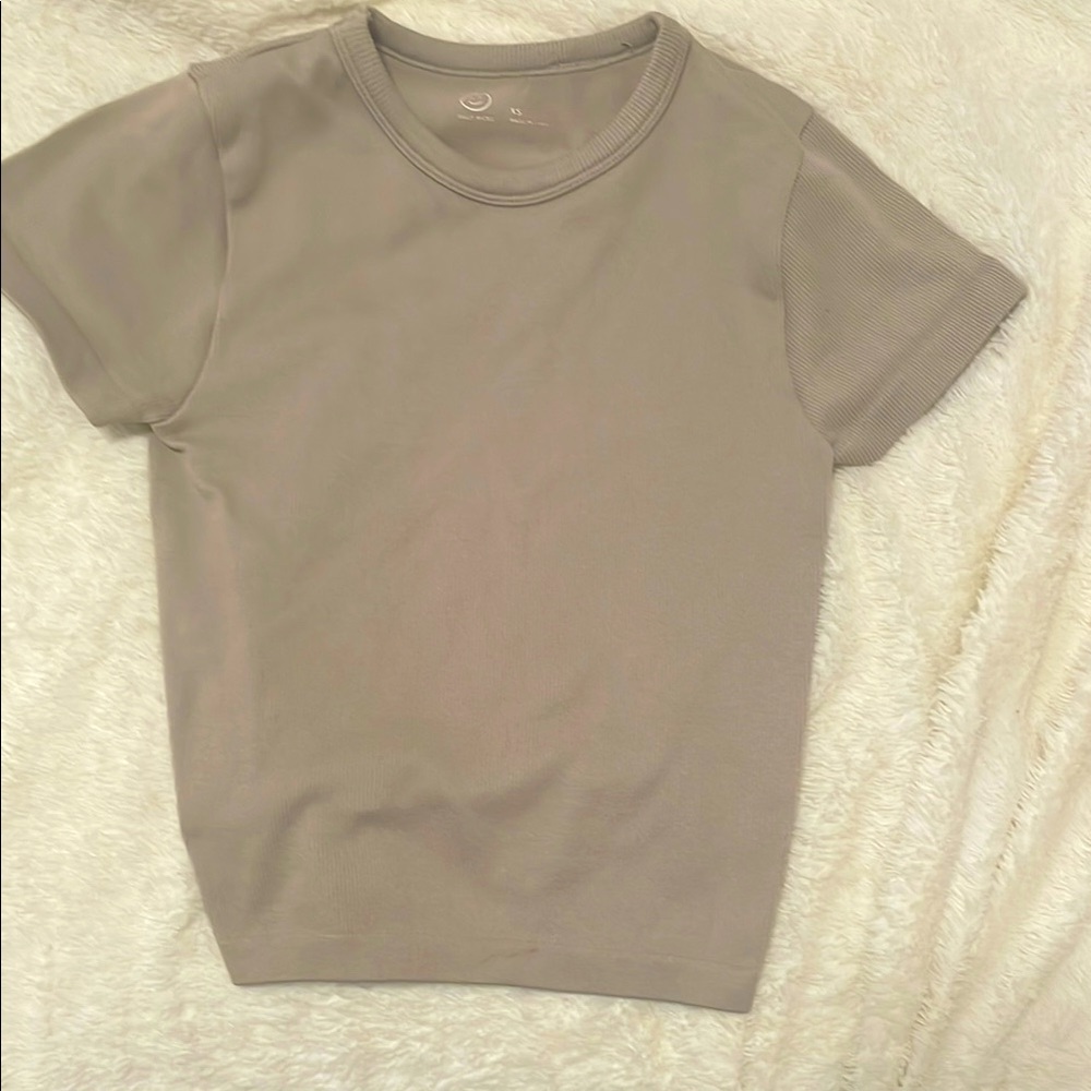 Gilly Hicks Hollister Taupe Ribbed Top